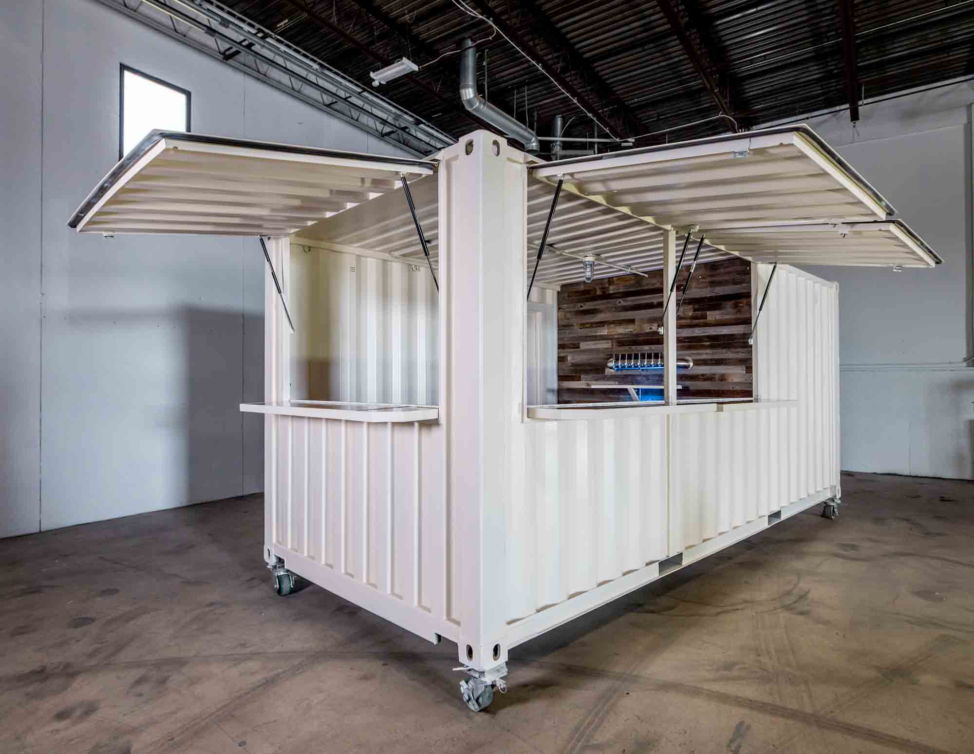 ROXBOX Containers custom shipping container bar with walk-in cooler and tap system built for Smuttynose Brewing Co.