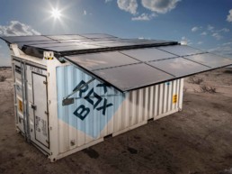 ROXBOX Containers 20' HELIOS Solar shipping container refrigeration unit.