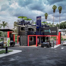 ROXBOX Shipping Container Quick Service Restaurant Rendering
