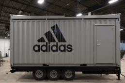 ROXBOX Containers' custom Adidas Golf PGA Tour shipping container mobile experiential marketing activation.