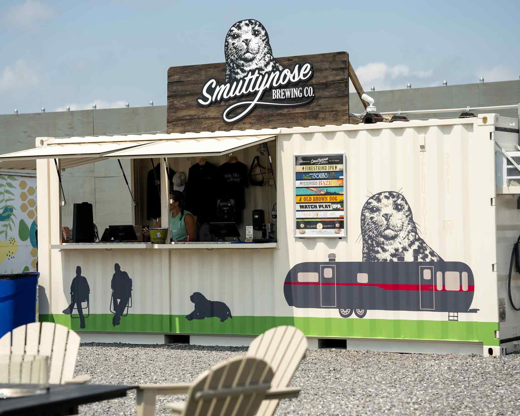 ROXBOX Containers Shipping Container Bar at Smuttynose Brewing Company Beer Garden at Tuscan Village