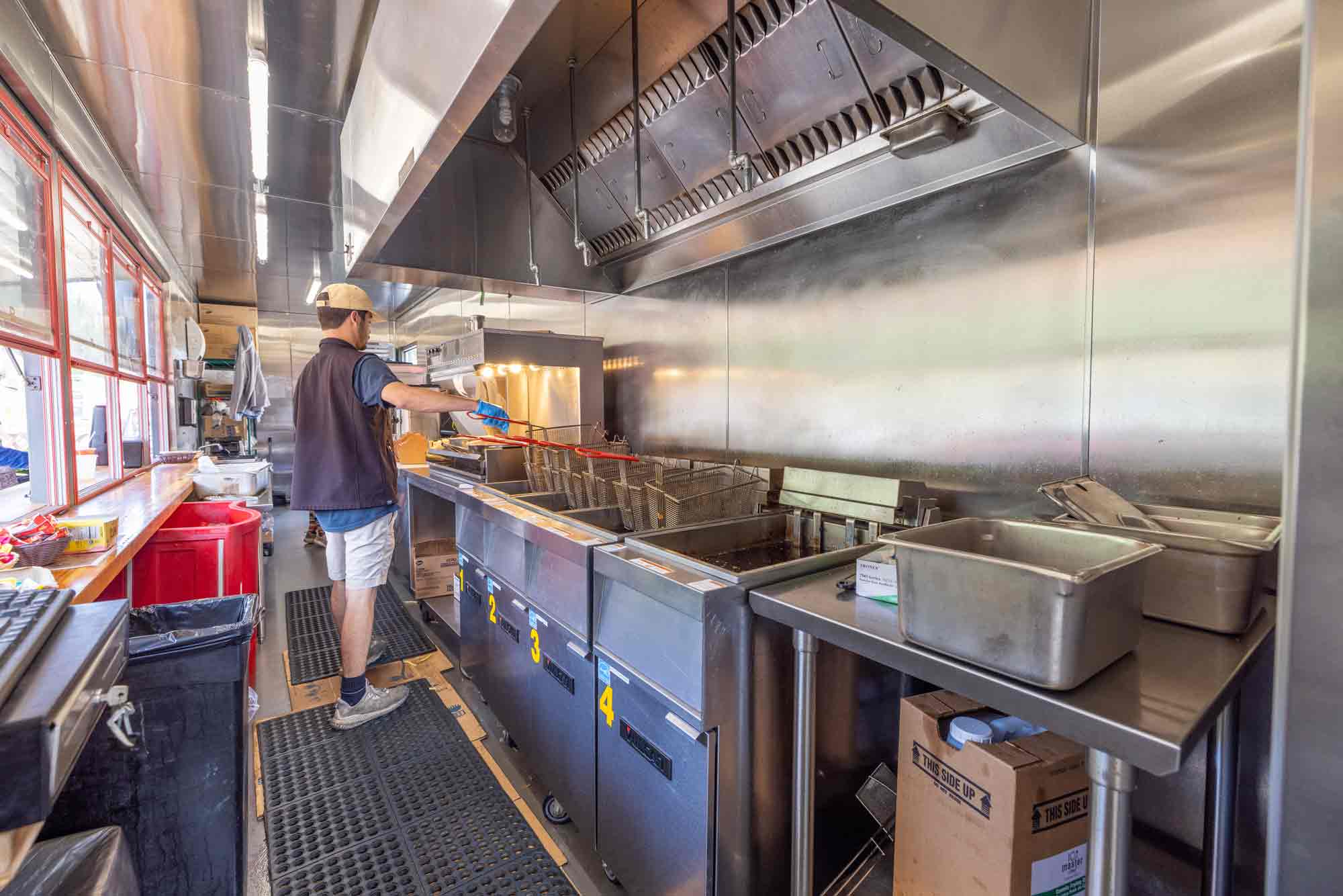 Bradley's custom shipping container kitchen at Winter Park Resort built by ROXBOX Containers.