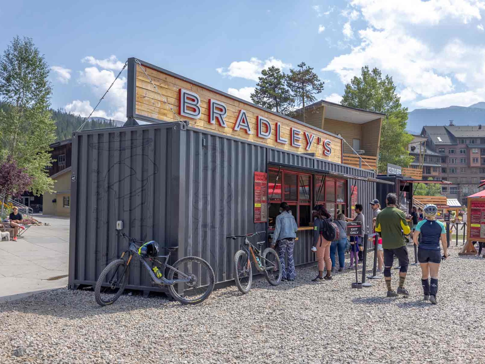 Bradley's custom shipping container kitchen at Winter Park Resort built by ROXBOX Containers.