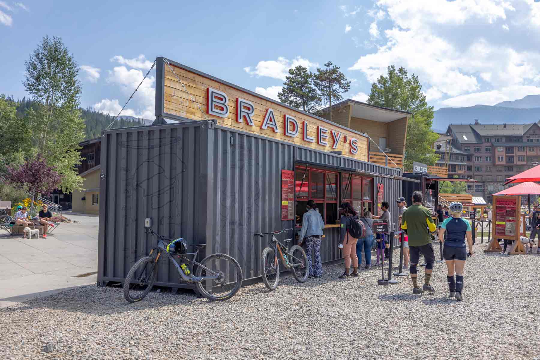 Bradley's custom shipping container kitchen at Winter Park Resort built by ROXBOX Containers.