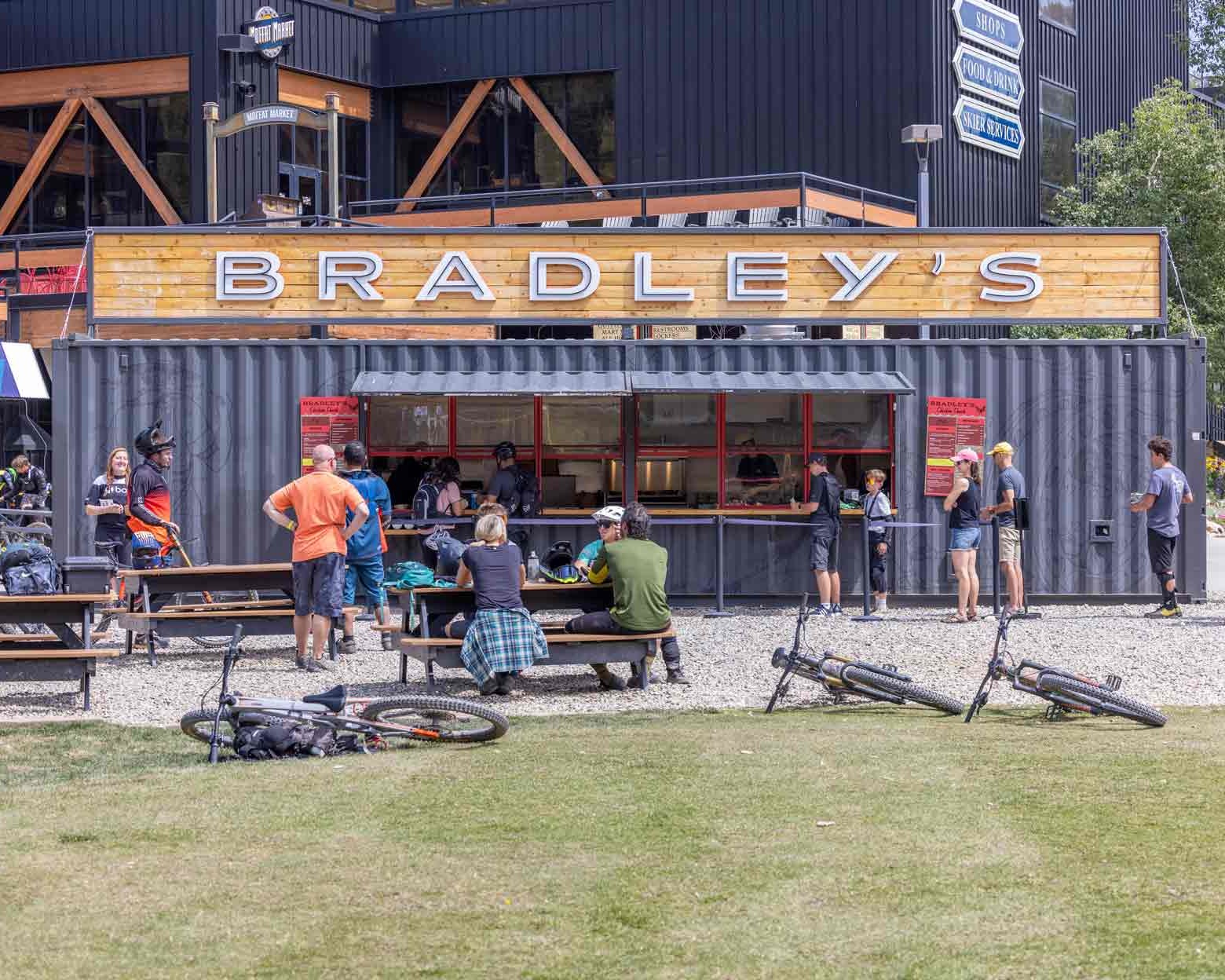 Bradley's custom shipping container kitchen at Winter Park Resort built by ROXBOX Containers.