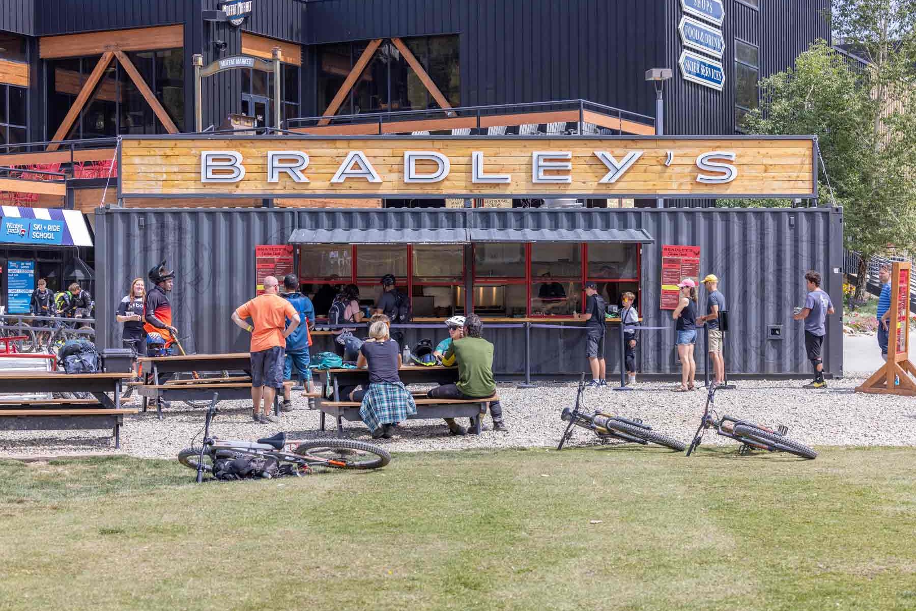 Bradley's custom shipping container kitchen at Winter Park Resort built by ROXBOX Containers.