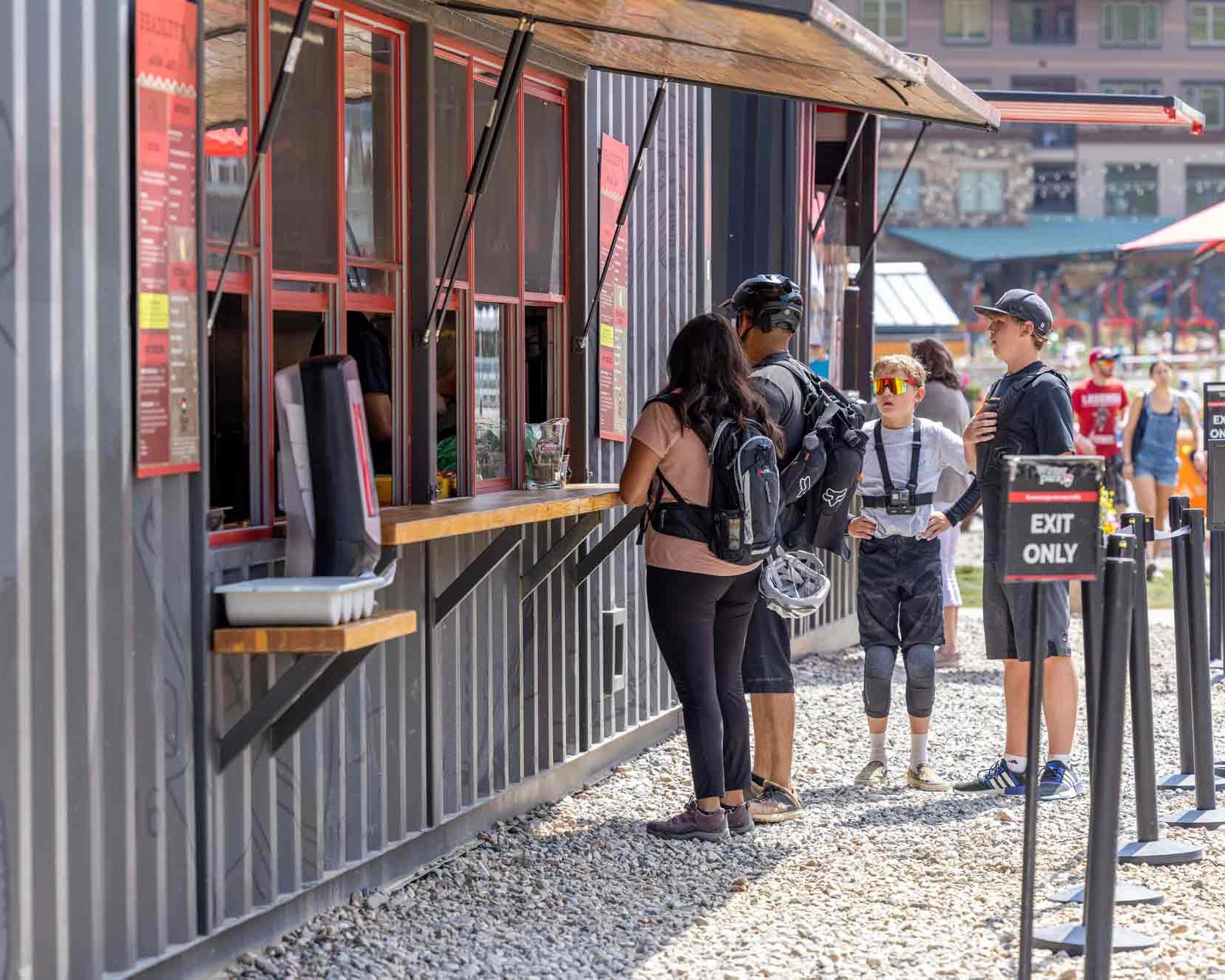 Bradley's custom shipping container kitchen at Winter Park Resort built by ROXBOX Containers.