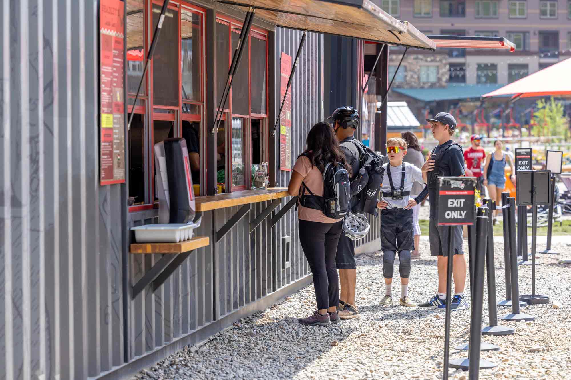 Bradley's custom shipping container kitchen at Winter Park Resort built by ROXBOX Containers.