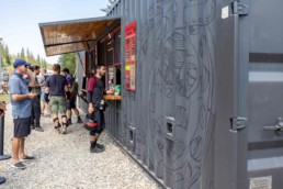 Bradley's custom shipping container kitchen at Winter Park Resort built by ROXBOX Containers.