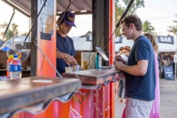 Custom shipping container bar built by ROXBOX Containers for Two Parts Denver.