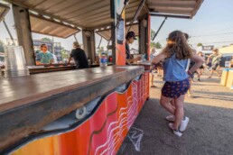 Custom shipping container bar built by ROXBOX Containers for Two Parts Denver.