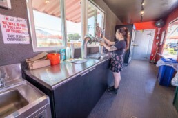 Left Hand Brewing Company custom shipping container bar built by ROXBOX Containers.