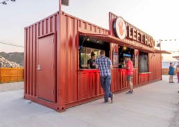 Left Hand Brewing Company custom shipping container bar built by ROXBOX Containers.