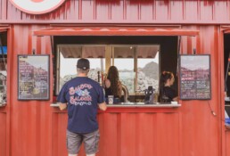 Left Hand Brewing Company custom shipping container bar built by ROXBOX Containers.