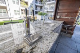 Price Development Group custom shipping container patio bar built by ROXBOX Containers.