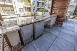 Price Development Group custom shipping container patio bar built by ROXBOX Containers.