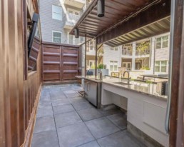 Price Development Group custom shipping container patio bar built by ROXBOX Containers.