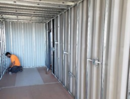 Bradley's custom shipping container kitchen at Winter Park Resort being built out by ROXBOX Containers.