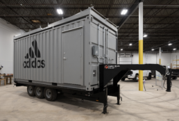 ROXBOX Containers' custom Adidas Golf PGA Tour shipping container mobile experiential marketing activation.