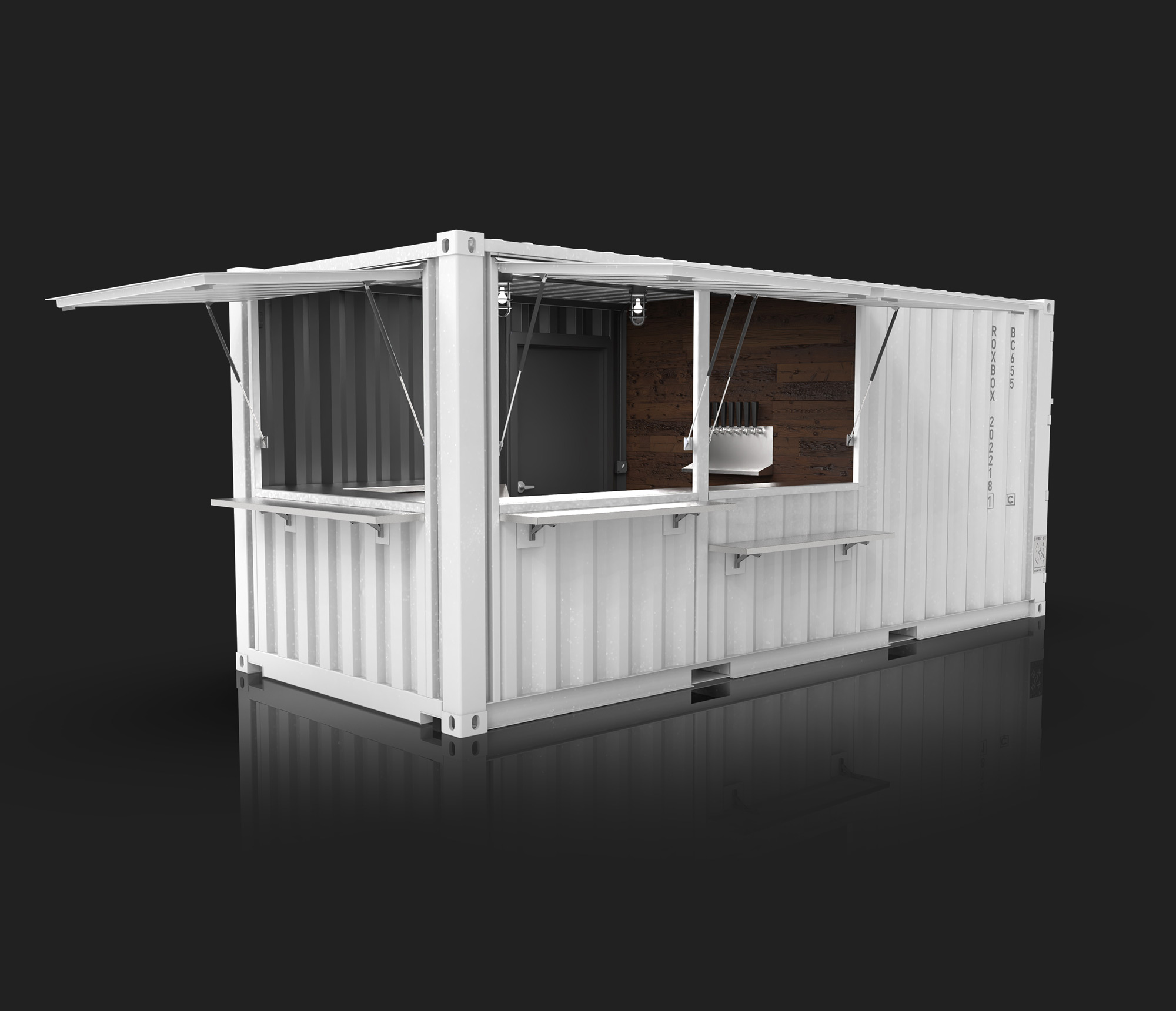 BoxPop® Custom Shipping Container Bar for Revelry Yards